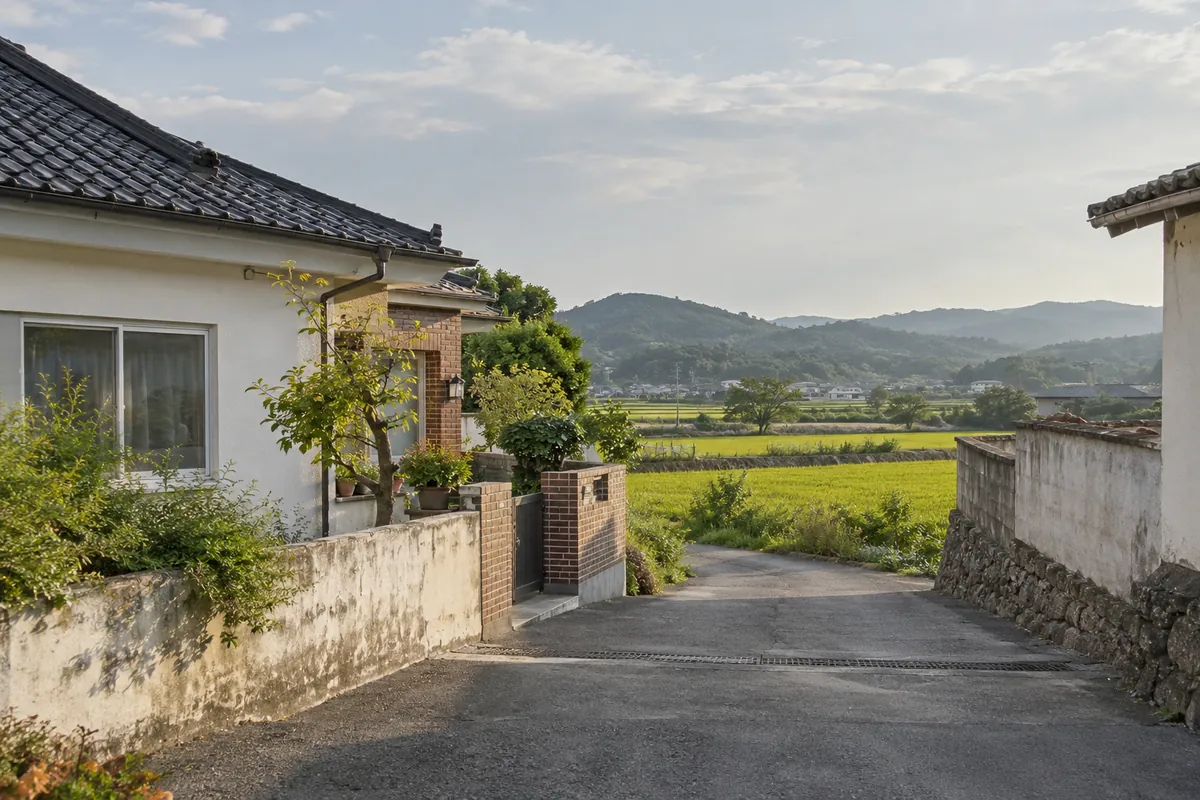 충청북도 주택가 풍경