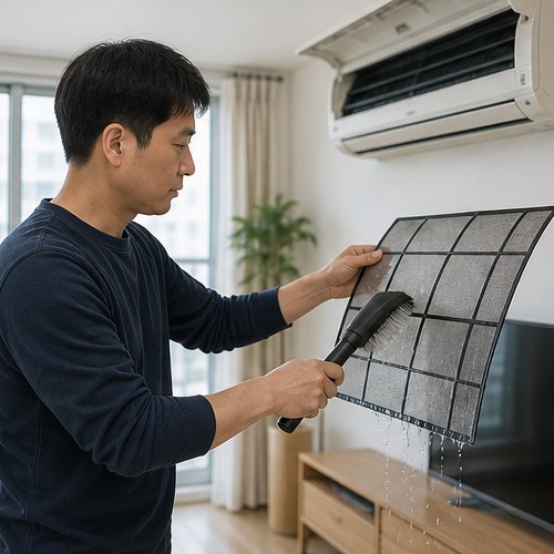 실외기 차양막으로 전기료 절약