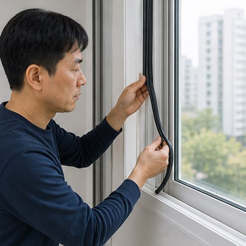 현관문 고무패킹 외풍 차단
